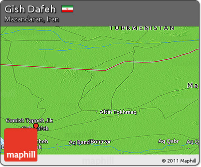 Political Panoramic Map of Gīsh Dafeh