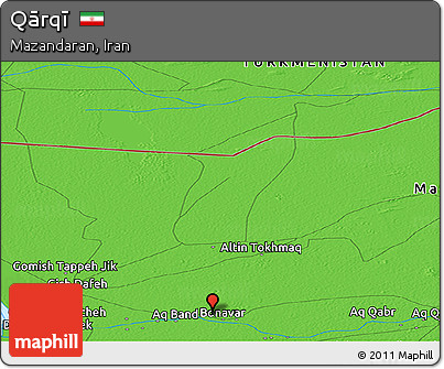Political Panoramic Map of Qārqī