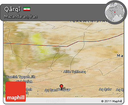 Satellite Panoramic Map of Qārqī