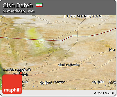 Satellite Panoramic Map of Gīsh Dafeh