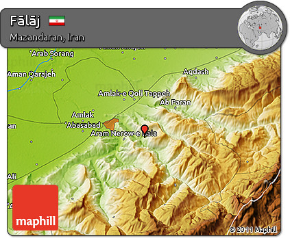 Physical 3D Map of Fālāj