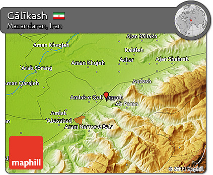 Physical 3D Map of Gālīkash