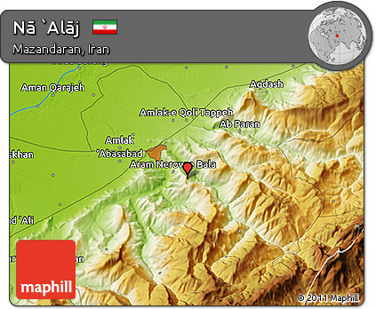 Physical 3D Map of Nā `Alāj