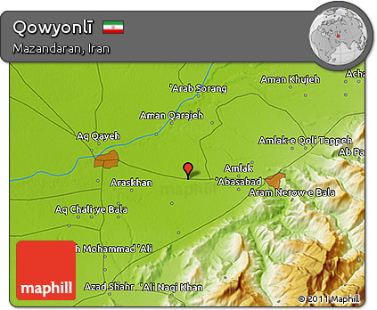 Physical 3D Map of Qowyonlī