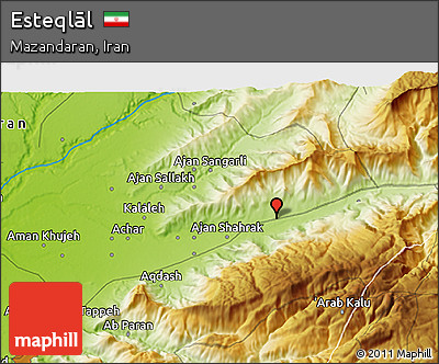 Physical 3D Map of Esteqlāl