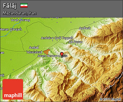 Physical 3D Map of Fālāj