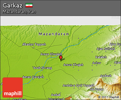 Physical 3D Map of Garkaz