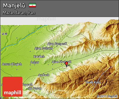 Physical 3D Map of Manjelū