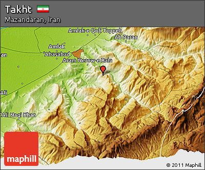 Physical 3D Map of Takht