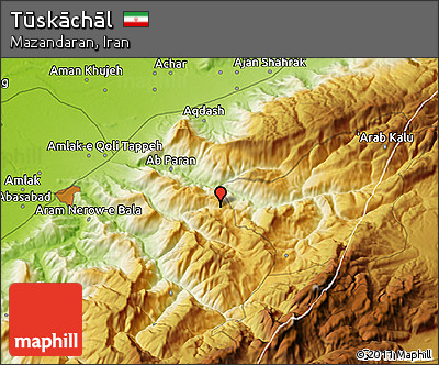 Physical 3D Map of Tūskāchāl