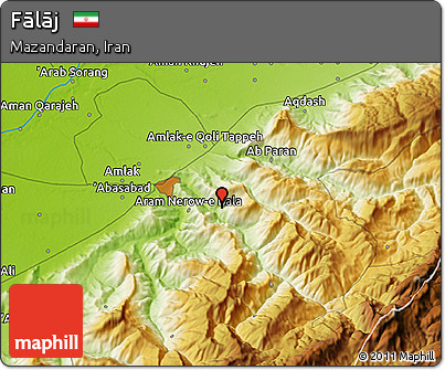 Physical 3D Map of Fālāj