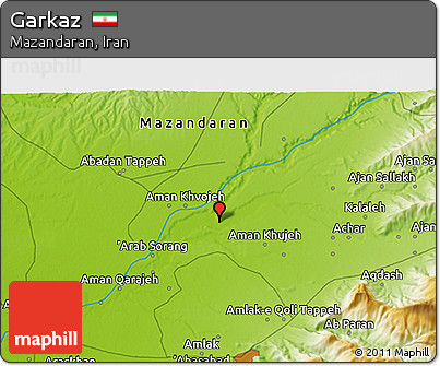 Physical 3D Map of Garkaz