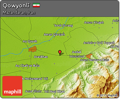 Physical 3D Map of Qowyonlī
