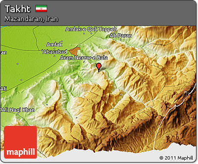 Physical 3D Map of Takht