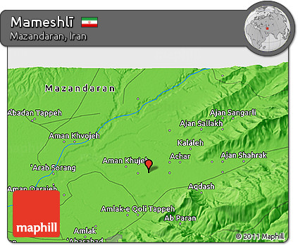 Political 3D Map of Mameshlī