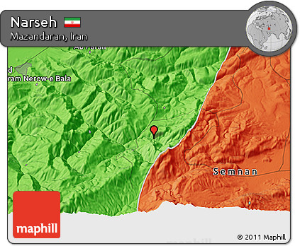 Political 3D Map of Narseh