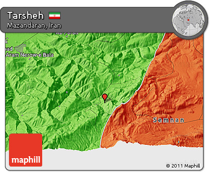 Political 3D Map of Tarsheh