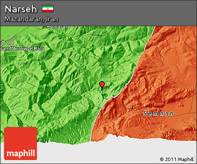 Political 3D Map of Narseh