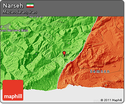 Political 3D Map of Narseh