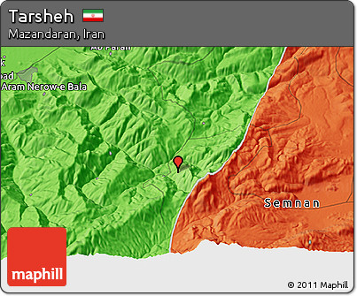 Political 3D Map of Tarsheh