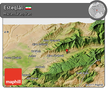 Satellite 3D Map of Esteqlāl
