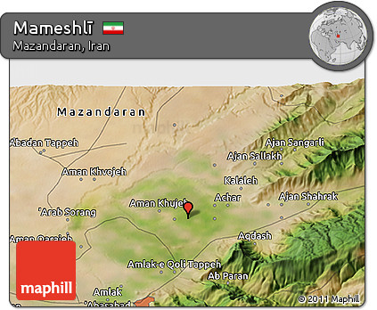 Satellite 3D Map of Mameshlī