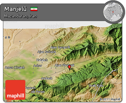 Satellite 3D Map of Manjelū