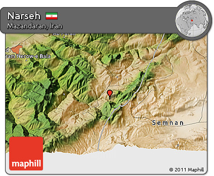 Satellite 3D Map of Narseh