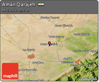 Satellite 3D Map of Amān Qarajeh