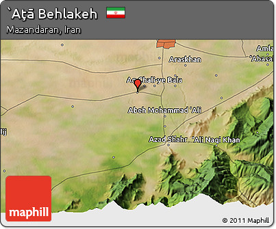 Satellite 3D Map of `Aţā Behlakeh