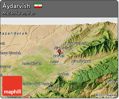 Satellite 3D Map of Āydarvīsh
