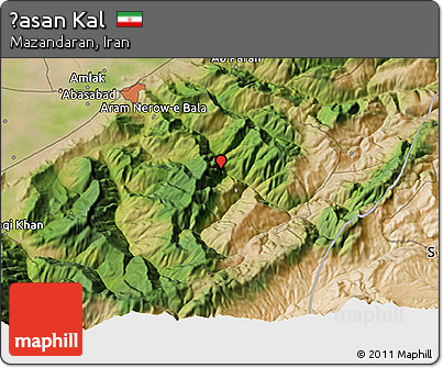 Satellite 3D Map of Ḩasan Kal