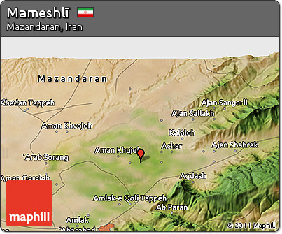 Satellite 3D Map of Mameshlī