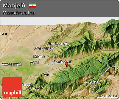 Satellite 3D Map of Manjelū
