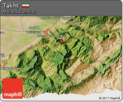 Satellite 3D Map of Takht