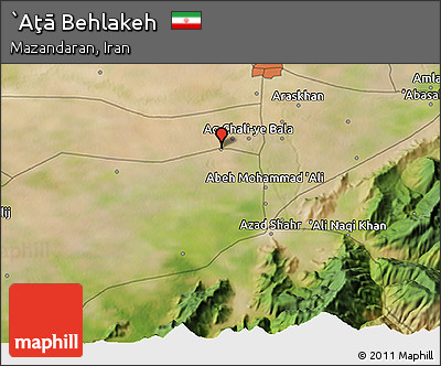 Satellite 3D Map of `Aţā Behlakeh
