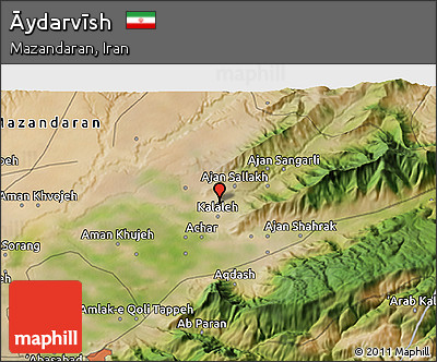 Satellite 3D Map of Āydarvīsh
