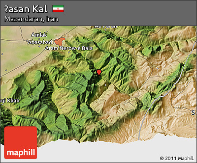Satellite 3D Map of Ḩasan Kal