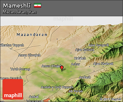 Satellite 3D Map of Mameshlī