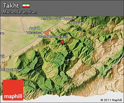 Satellite 3D Map of Takht