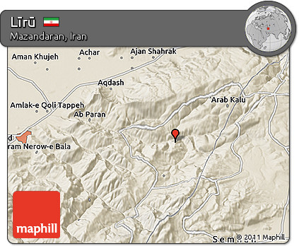 Shaded Relief 3D Map of Līrū