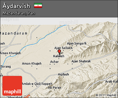 Shaded Relief 3D Map of Āydarvīsh