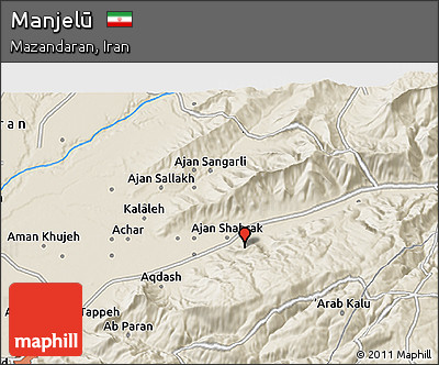 Shaded Relief 3D Map of Manjelū