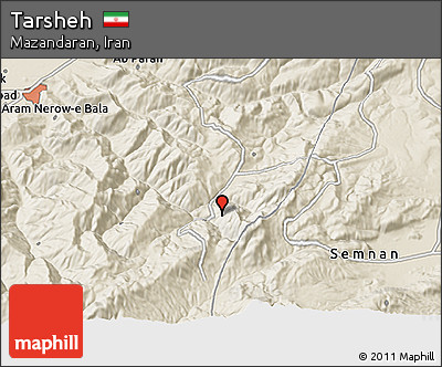 Shaded Relief 3D Map of Tarsheh