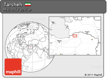 Blank Location Map of Tarsheh