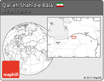 Blank Location Map of Qal`eh Shahīd-e Bālā