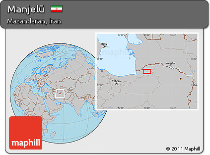 Gray Location Map of Manjelū