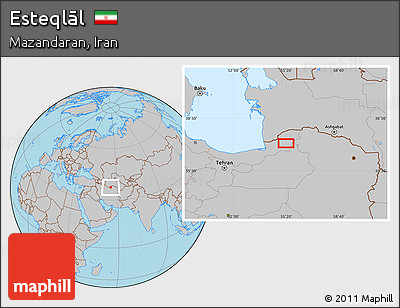 Gray Location Map of Esteqlāl