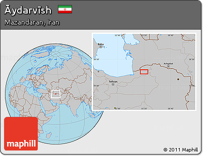Gray Location Map of Āydarvīsh
