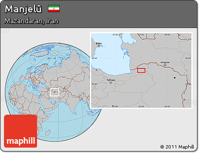 Gray Location Map of Manjelū